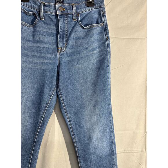 J Crew Jeans Women 28 High Rise Skinny Fray Hem Capsule Ankle Crop Stretch Denim - Picture 7 of 11